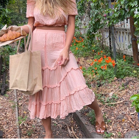 NWT Arnhem Lover Midi Skirt size 10/M in Peach Pearl - Picture 2 of 8